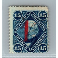 ARGENTINA 1884 GJ 74 ESTAMPILLA USADA CON SOLO EL 